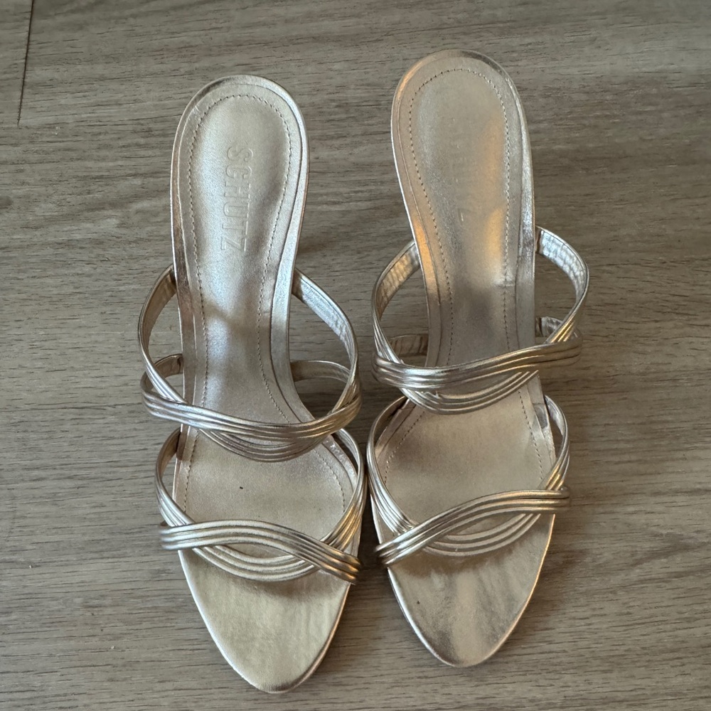 Gold Schutz Heels